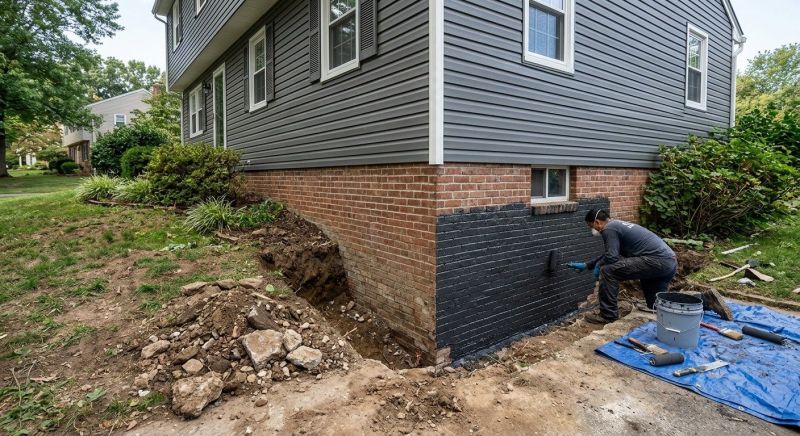 Brick Foundation Sealing in Fredericksburg, VA