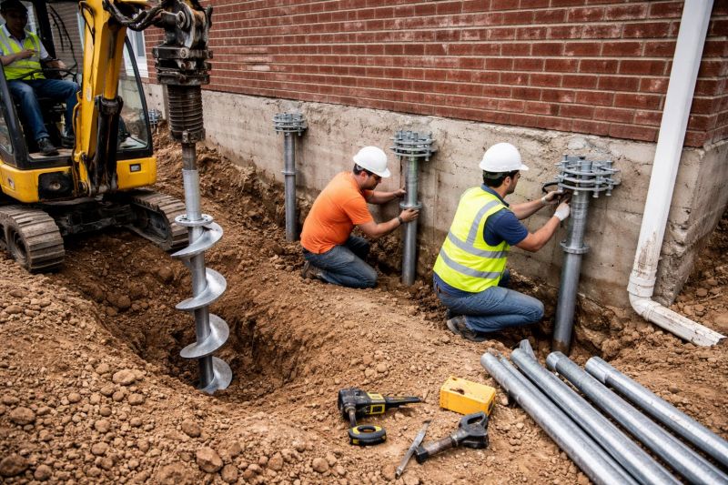 Helical Piers Installation in Greenville, SC