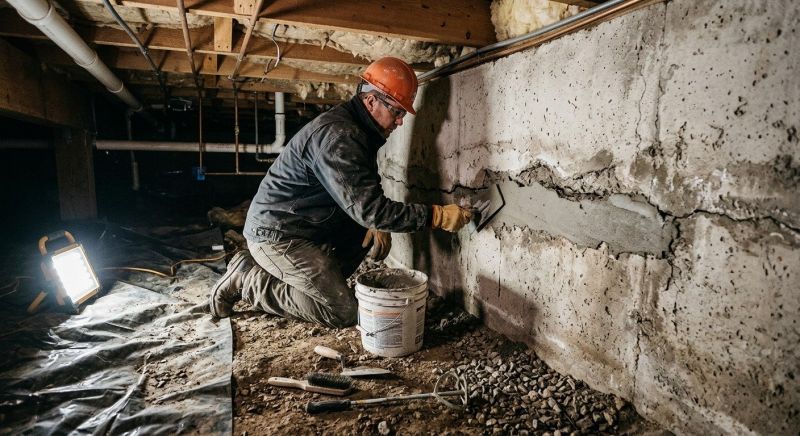 Basement Crack Repair in Greenville, SC